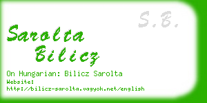 sarolta bilicz business card